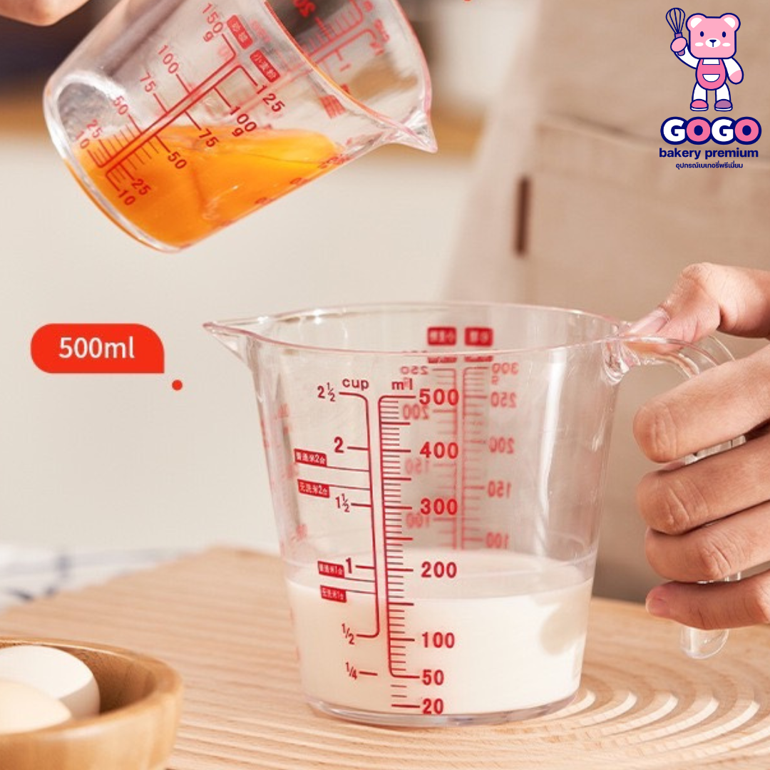 ถ้วยตวงพลาสติก 500 ml. ตวงชั่งส่วนประกอบ ทำขนม