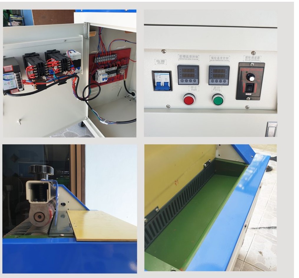 เครื่องทากาวร้อน Hot melt glue machine ตั้งพื้น หน้ากว้าง 40ซม.