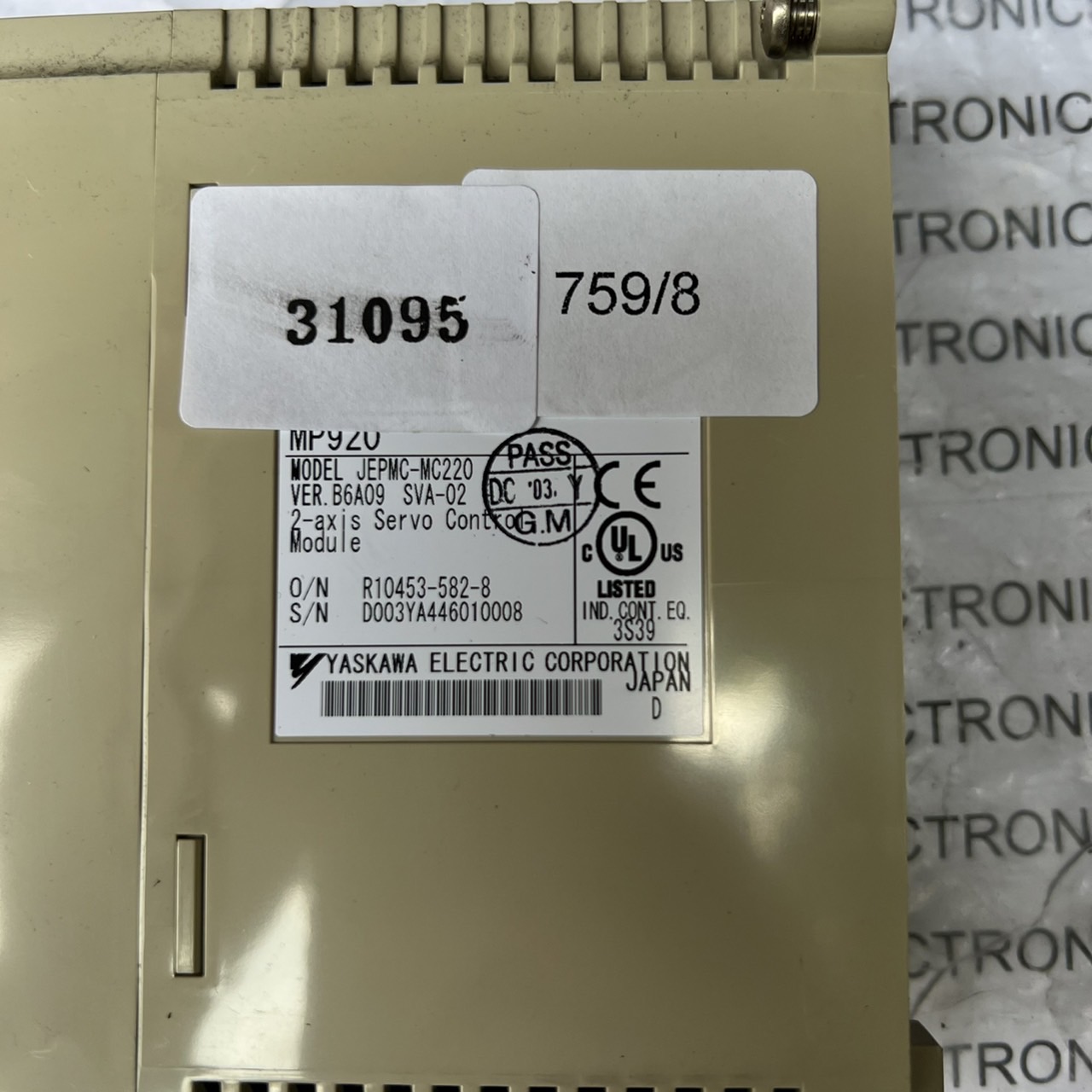 PLC " YASKAWA " MODEL : JEPMC-MC220