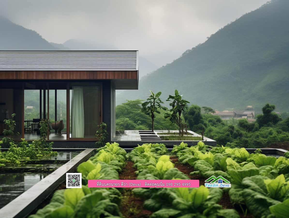แบบบ้านตากอากาศหลังเล็ก ออกแบบรับฤดูฝน