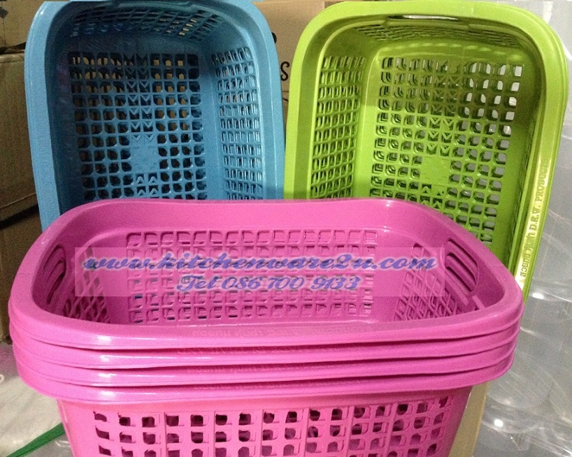 P08290 ตะแกรงเหลี่ยมเอนกประสงค์ (42*30*15 cm) สีหวาน No.2524 (ราคาขายส่งต่อ 1 โหล: 12 ใบ)