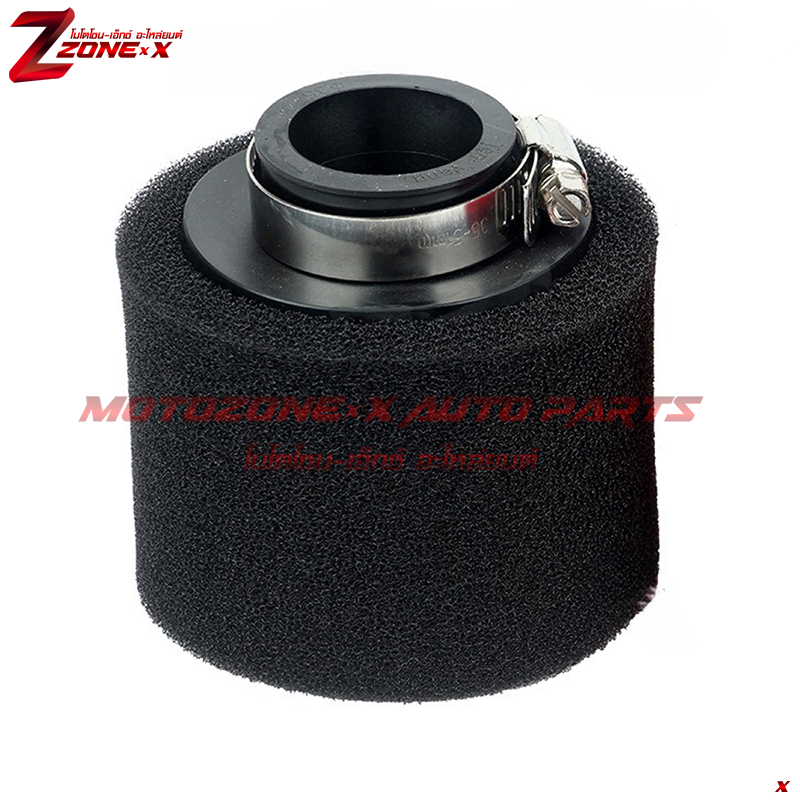 กรองอากาศ ฟองน้ำกรองอากาศ สีดำ universal fits for most motorcycle air filter with 35/38/40/42/45/48mm engine inlet. MOTOZONE-X(โมโตโซน-เอ็กซ์) อะไหล่/Part