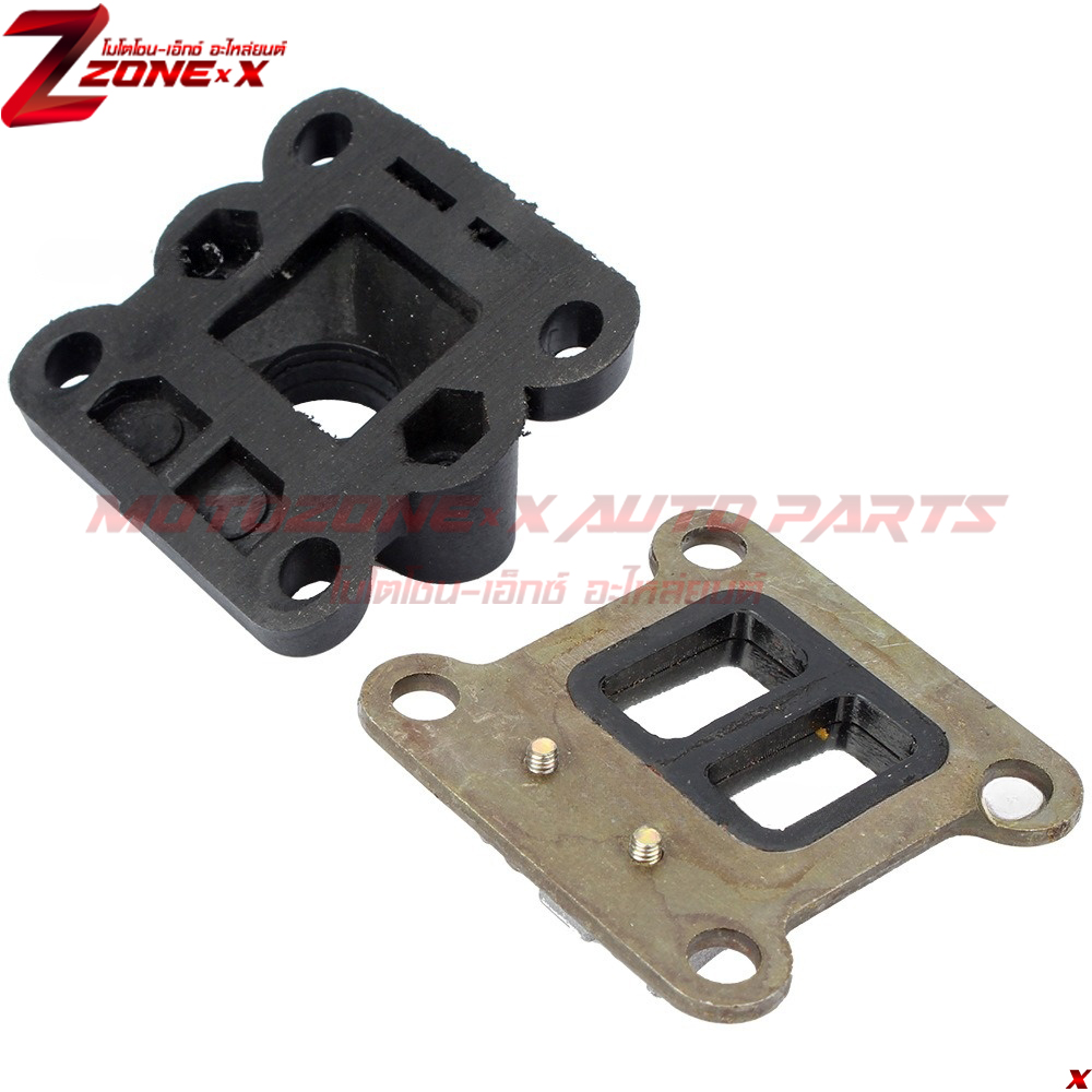 ชุดลิ้นหรีด + ท่อร่วมไอดี Reed Valve + Inlet Intake Manifold + Gaskets 47cc 49cc Mini Moto Dirt Pocket Bike ATV Quad Go Kart Scooter Minimoto MOTOZONE-X(โมโตโซน-เอ็กซ์) อะไหล่ part