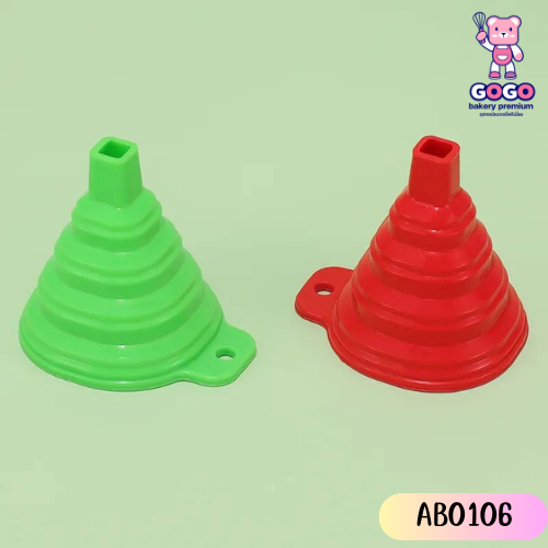 กรวยกรอกน้ำซิลิโคน พับได้ แขวนได้ไม่เปลืองพื้นที่