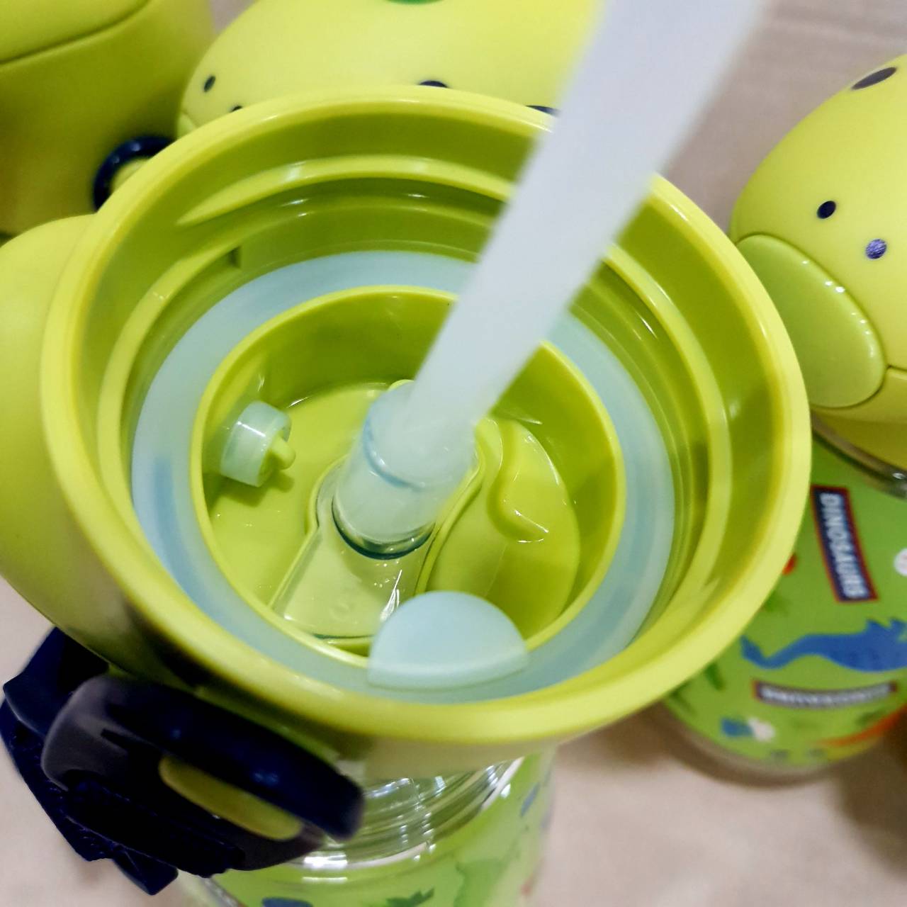 กระติกน้ำ Skater Straw Bottle 420 ml ไดโนเสาร์