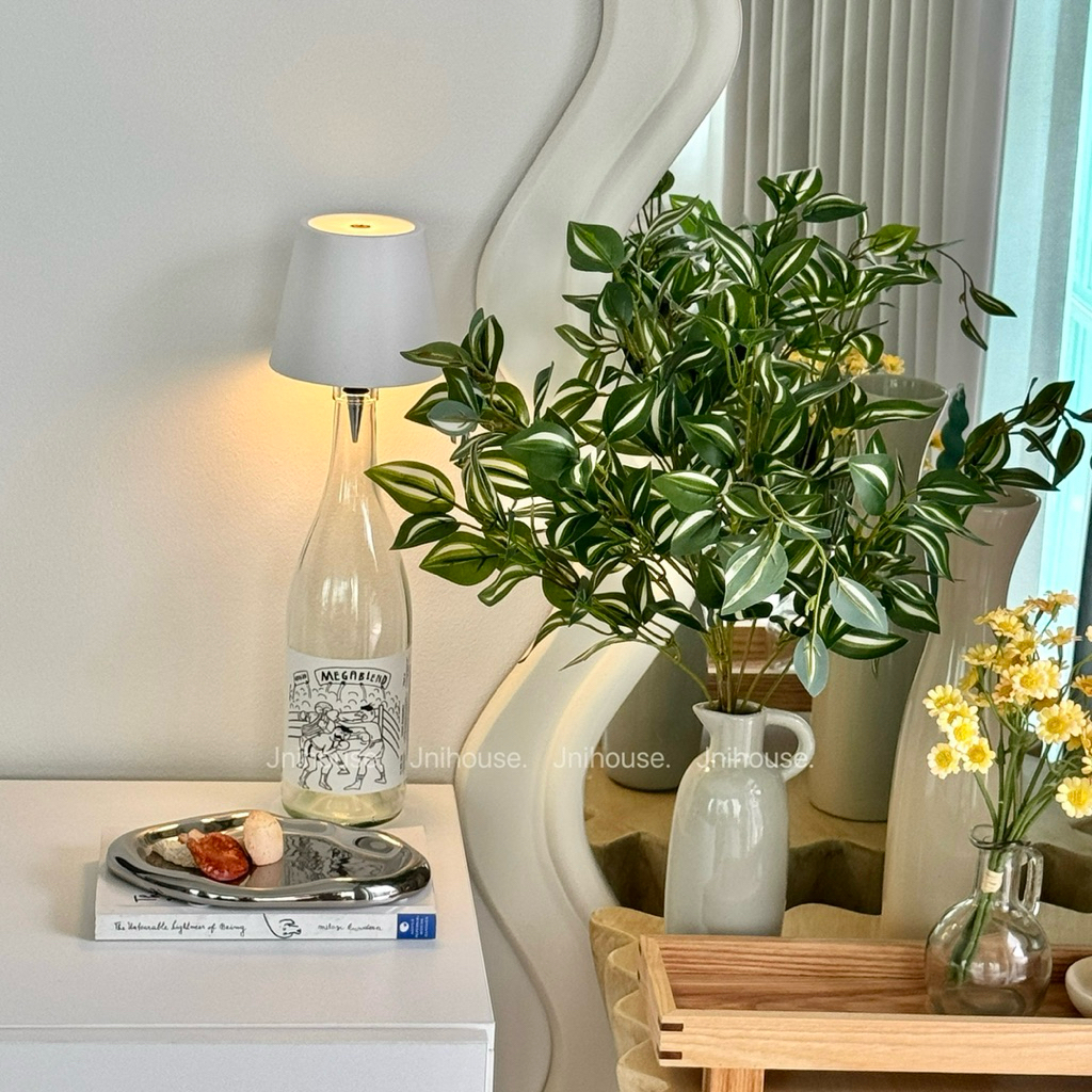 [พร้อมส่ง] Jnihouse : กิ่งไม้ประดิษฐ์เขียวขาวประดิษฐ์