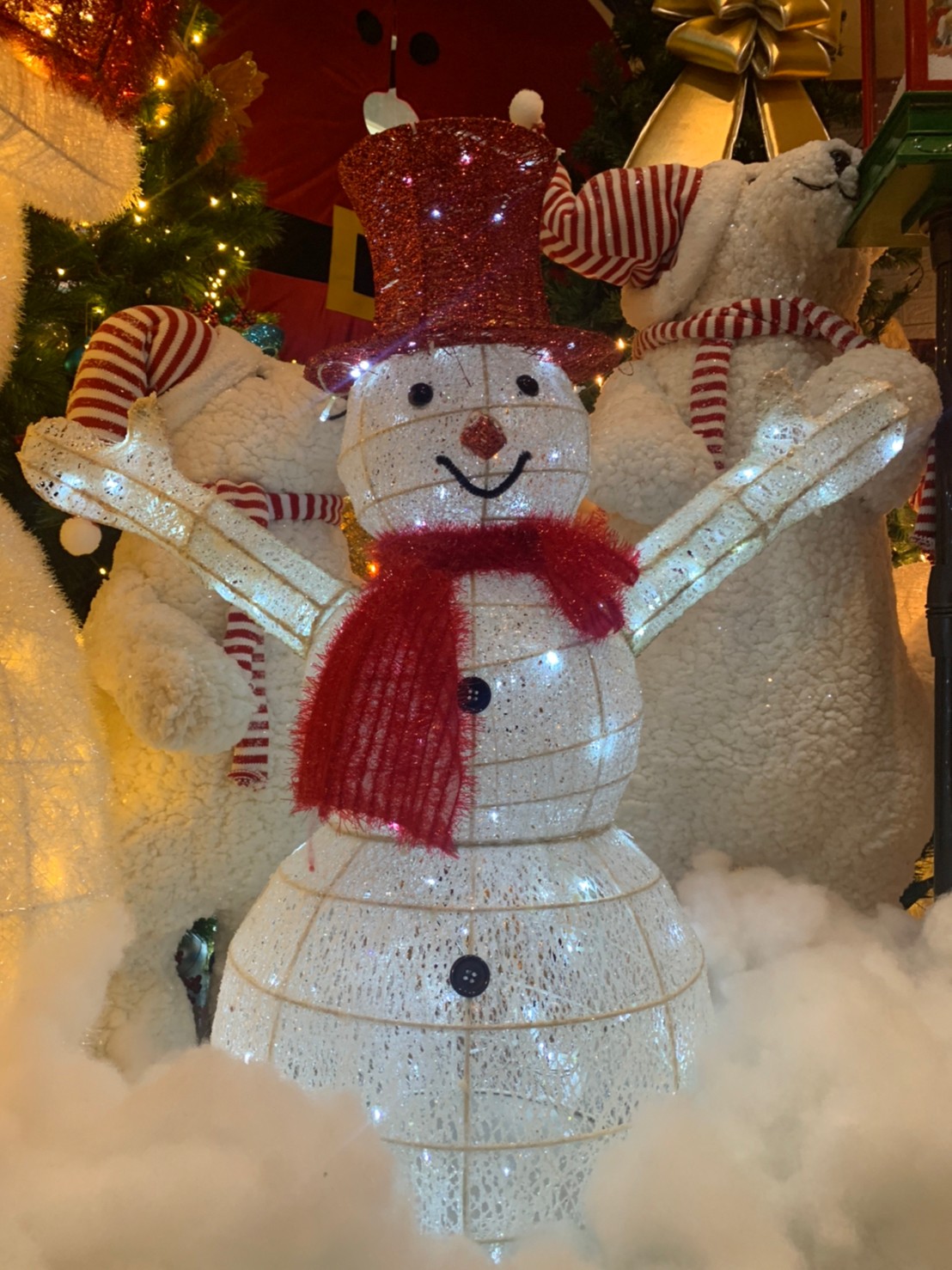 ตุ๊กตาคริสต์มาสสโนว์แมนไฟ ขนาด80cm.