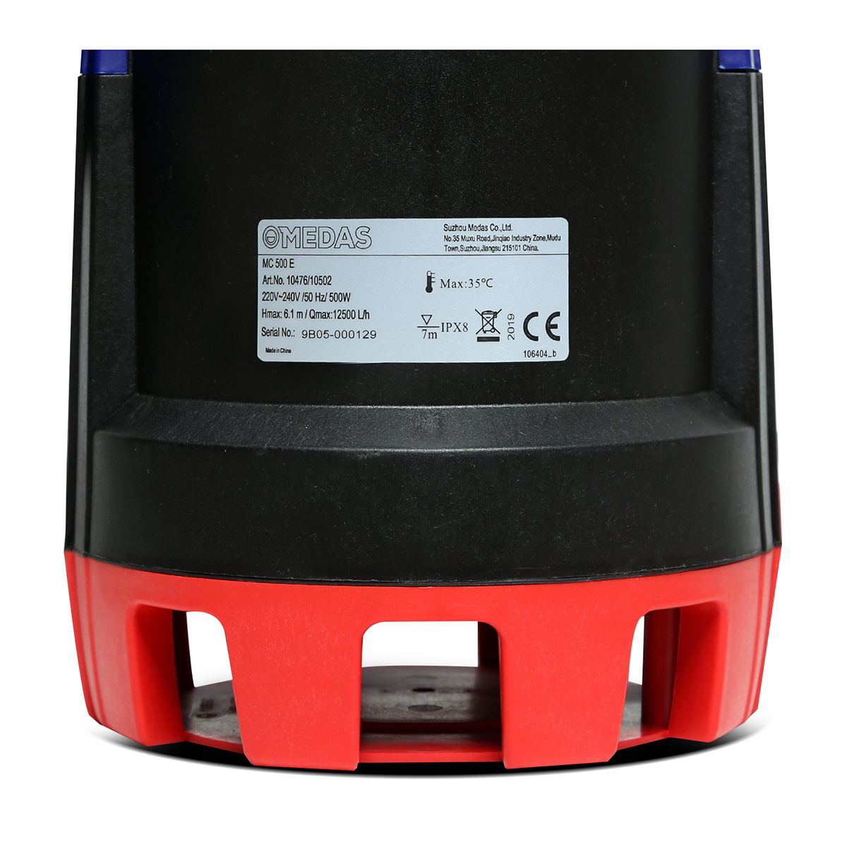 MEDAS ปั๊มแช่, ปั๊มจุ่มน้ำเสียและน้ำดี รุ่นMC500E กำลังไฟฟ้า 500 W ขนาดท่อ G1-¼ นิ้ว ( ใช้งานได้ถึง 3 แบบ ) SKU-00033