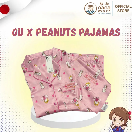 💖 ชุดนอนสุดคิวต์ GU x Peanuts ลาย Snoopy สีชมพู 💖