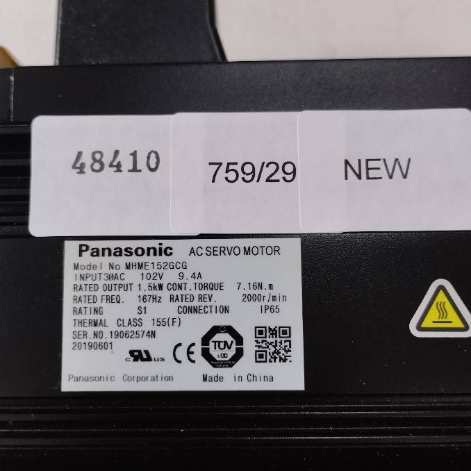 SERVO MOTOR " PANASONIC " MODEL : MHME152GCG