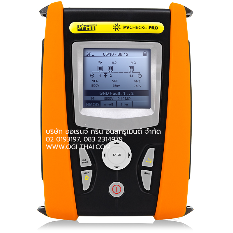 PV CHECKs PRO เครื่องมือตรวจสอบงานติดตั้งระบบโซลาร์เซลล์ หัวข้อการทดสอบ สอดคล้องตาม IEC62446 พิกัด 1500V 40ADC