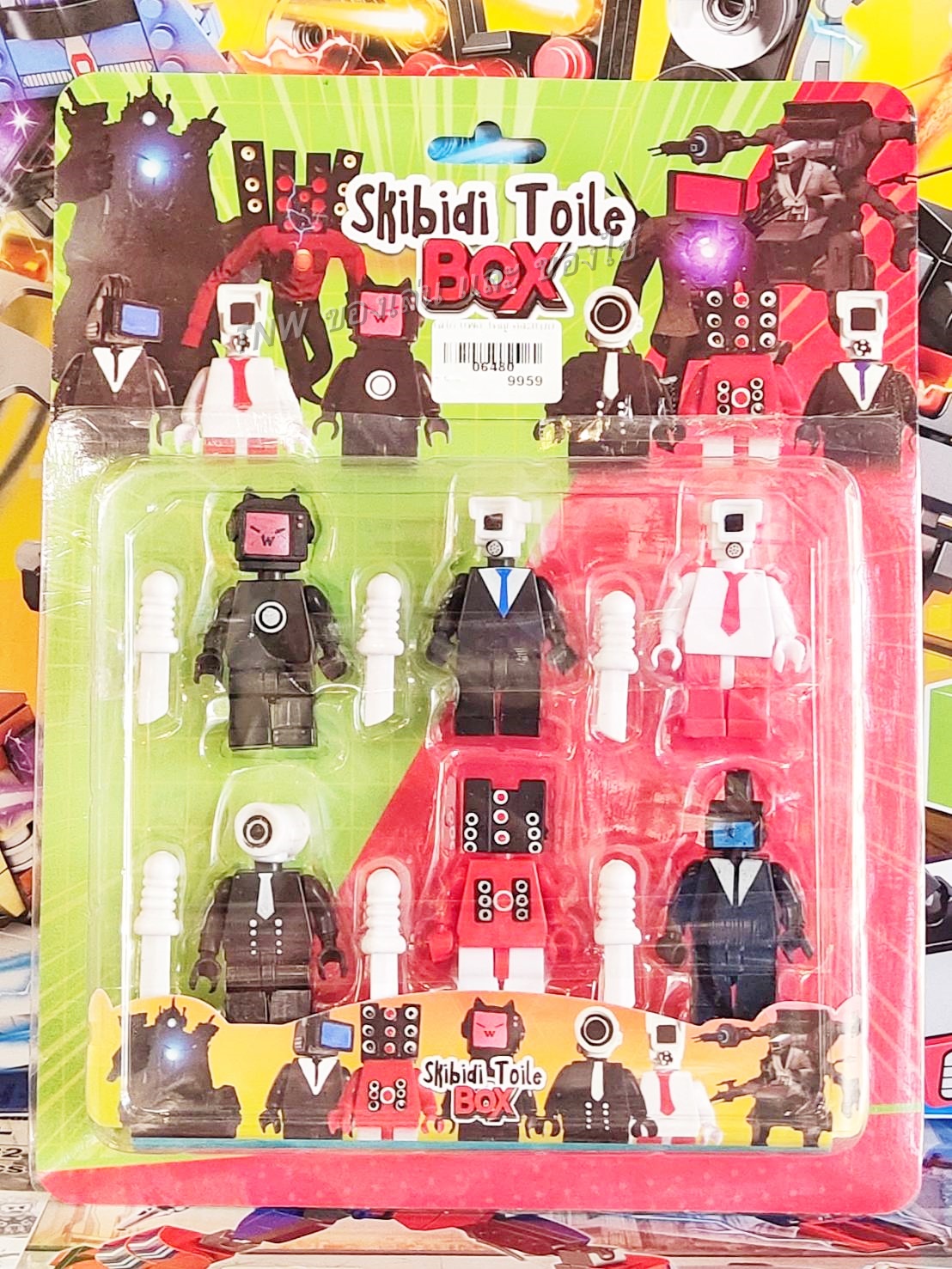 🚽 โมเดลเลโก้สกีบีดี้ ของเล่นเด็ก Skibidi Toilet สกีบีดี้ทอยเล็ต เซ็ทละ 6 ตัว 🚽