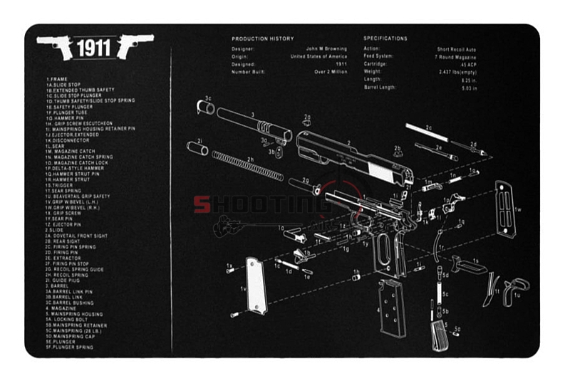 แผ่นรองเอนกประสงค์ Gun Cleaning Pad 280x480mm