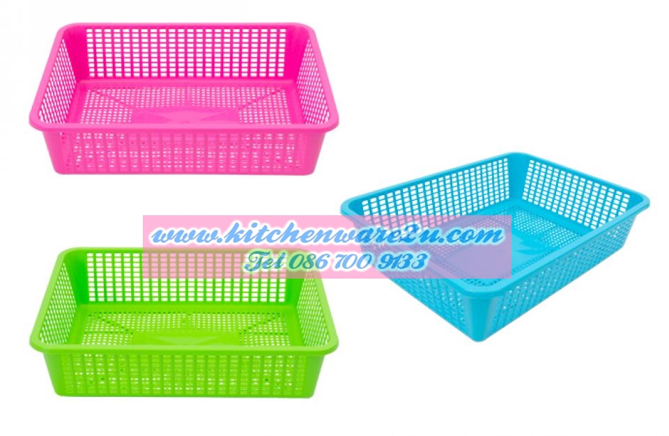 P02363 ตะแกรง A4 สีหวาน (26 x 35 x 8.6 cm) No.521 DM ราคาส่งต่อ 1 โหล: 12 ใบ