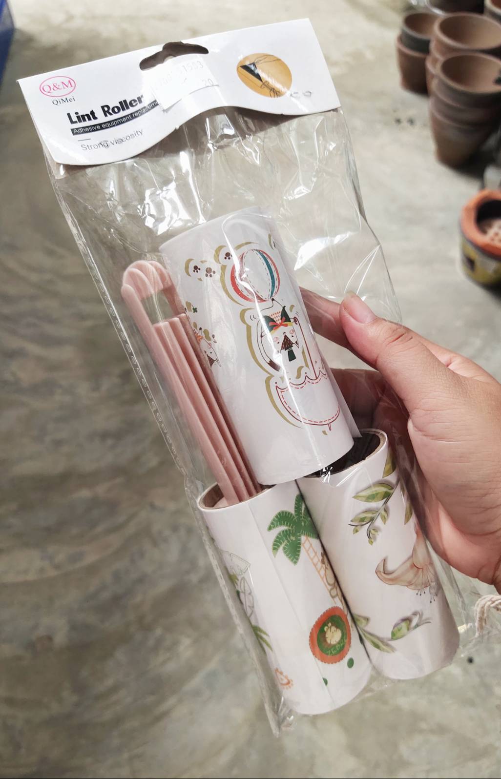 ลูกกลิ้ง ลูกกลิ้งเก็บขนเเละฝุ่น ลูกกลิ้งทำความสะอาด ทำความสะอาดดูดขนสัตว์ ขนติดเสื้อผ้า คละลายเละสี