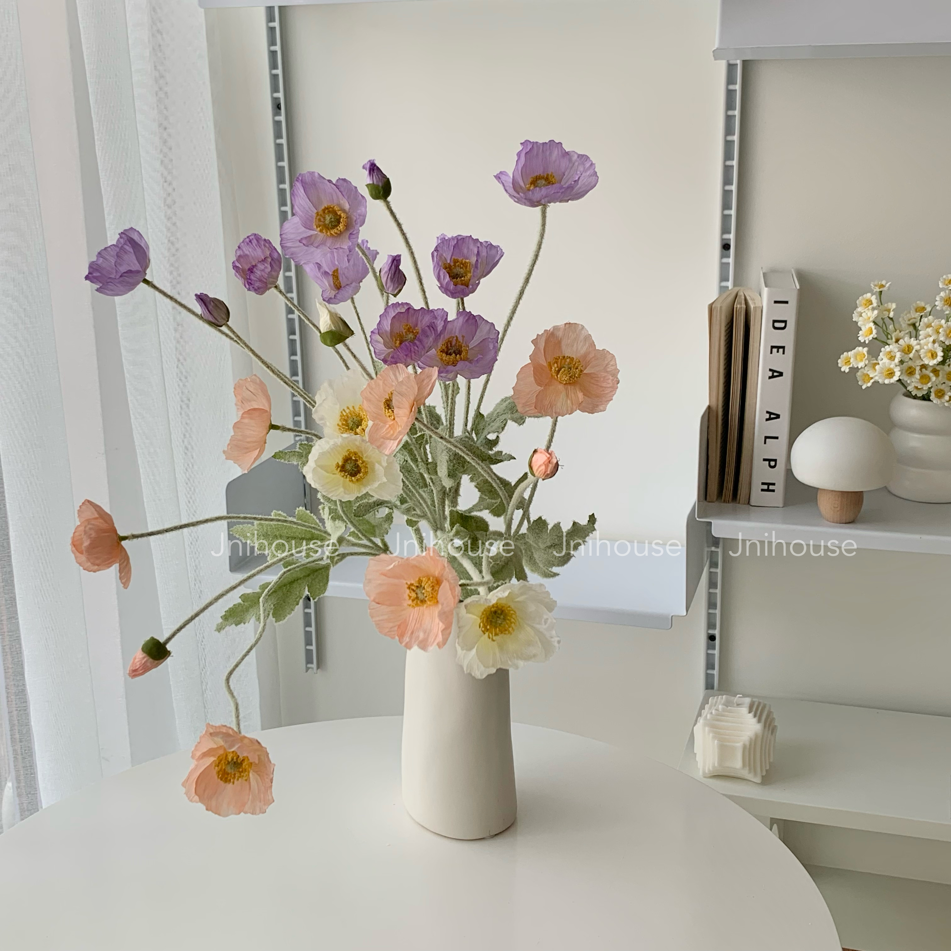 [พร้อมส่ง] Jnihouse : ดอกป๊อปปี้ ดอกไม้ประดิษฐ์ Poppy Flower (Long leaf hairs)