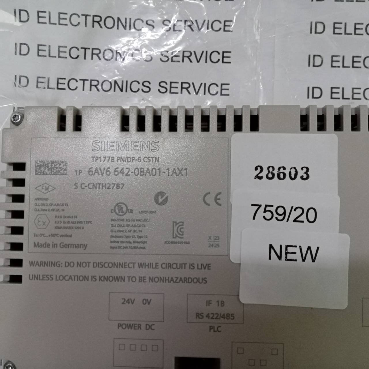 HMI "SIEMENS" MODEL : 6AV6 642-0BA01-1AX1(TP177B)