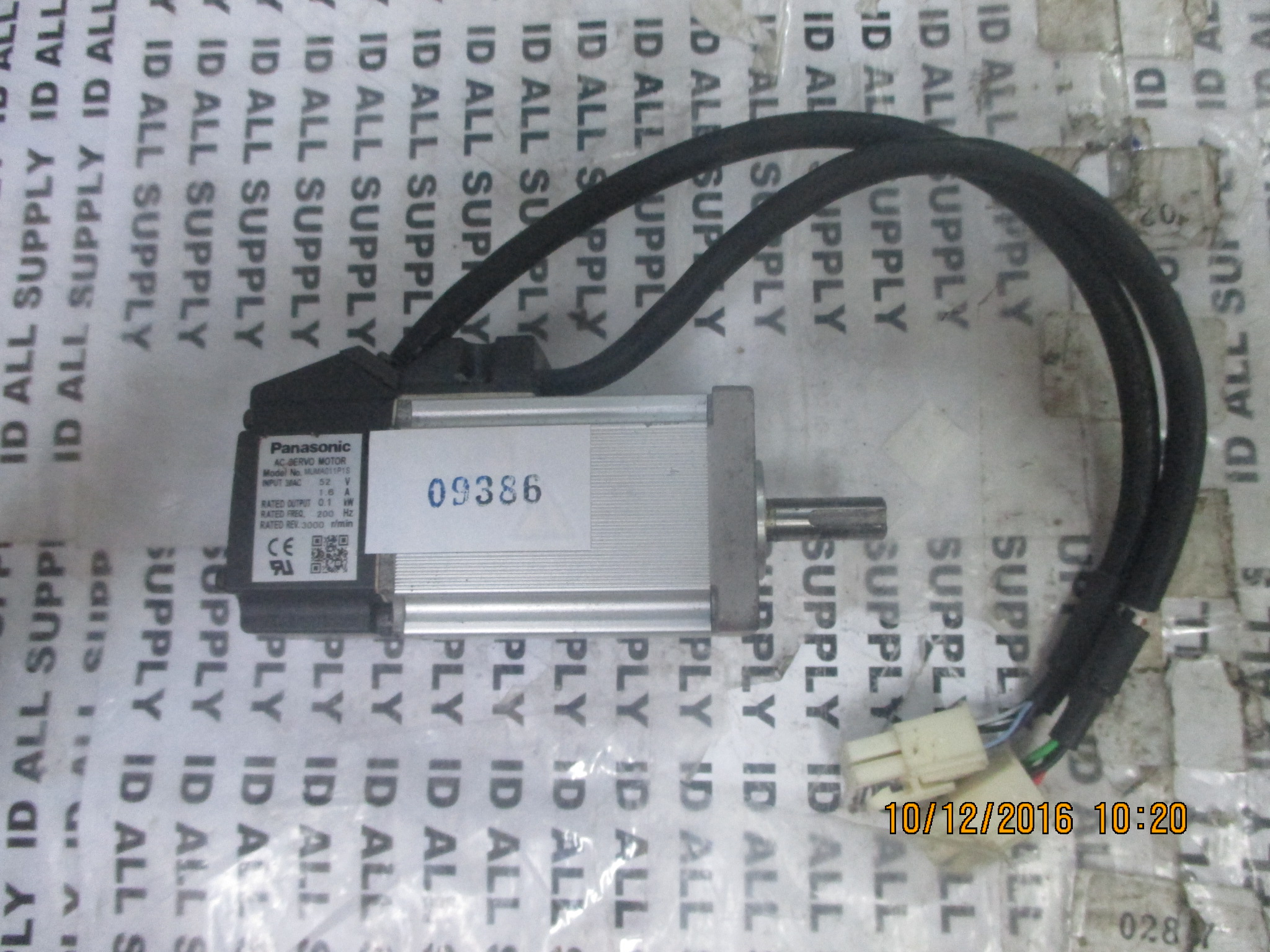 SERVO MOTOR " PANASONIC " MODEL : MUMA011P1S