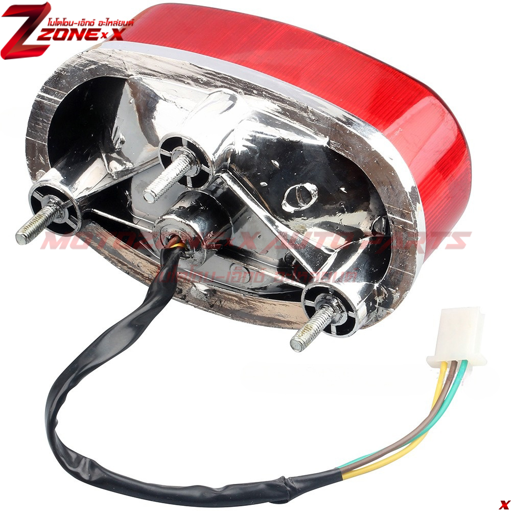 ไฟท้ายเบรค Tail Brake Light 3 wire 125cc to 250cc Chinese ATVs quads and go kart MOTOZONE-X(โมโตโซน-เอ็กซ์) อะไหล่/Part