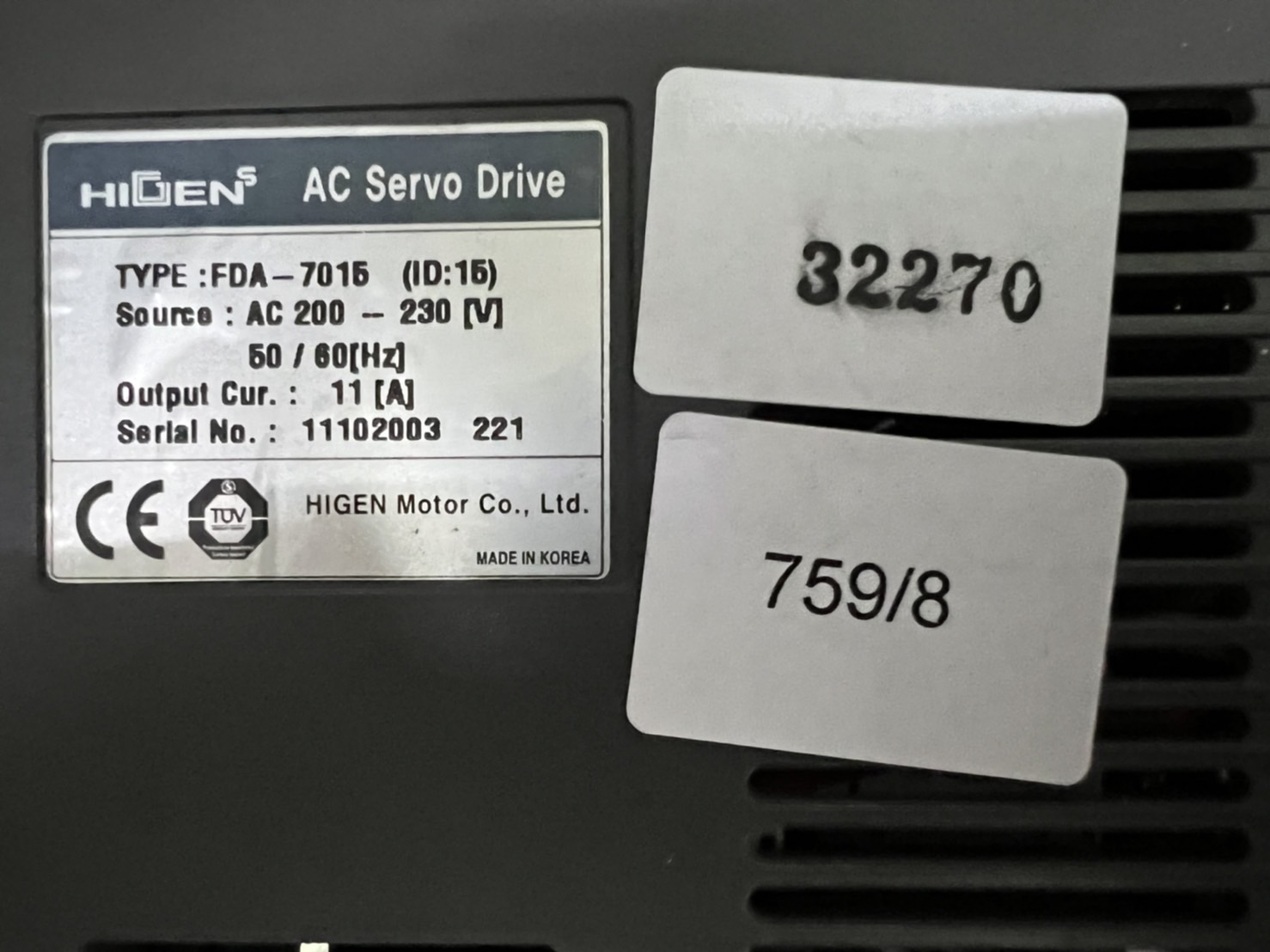 SERVO DRIVE " HIGEN " MODEL : FDA-7015