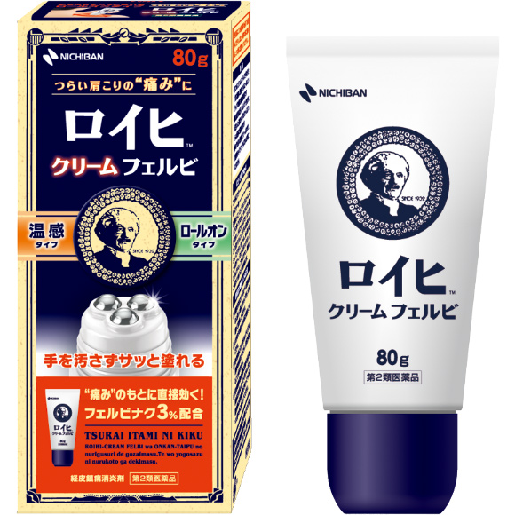 Nichiban Roihi Kriemfelbi 80g นวดชนิดโรลออน ให้คุณทาได้โดยที่มือไม่เปื้อน ให้ความรู้สึกผ่อนคลาย และอุ่น