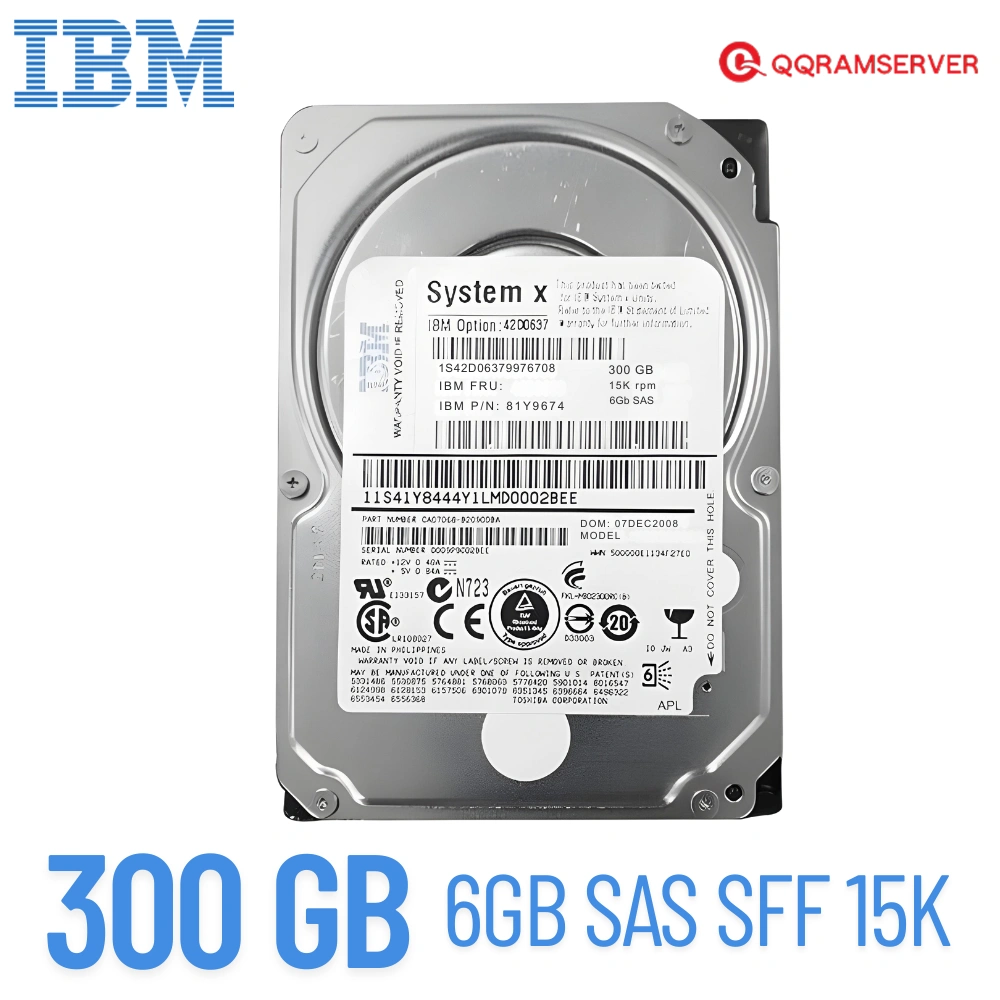 HDD Server IBM dx360 M4 300Gb 6Gbps 15k Harddisk Server