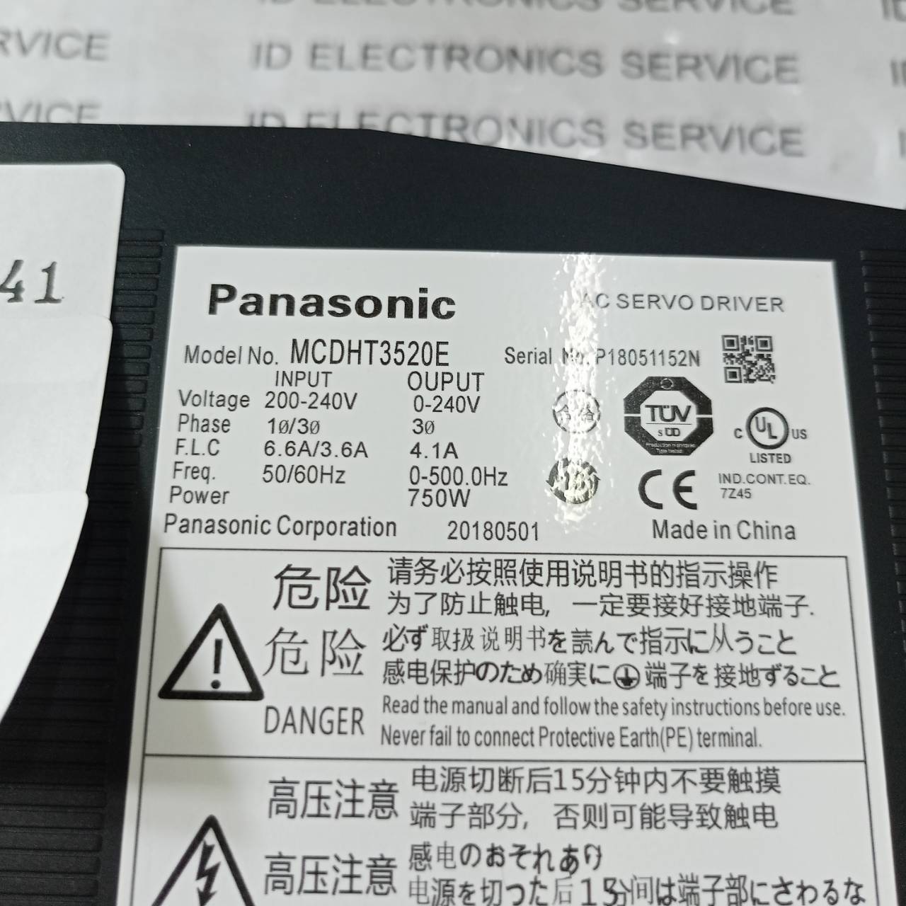 SERVO DRIVE " PANASONIC " MODEL : MCDHT3520E