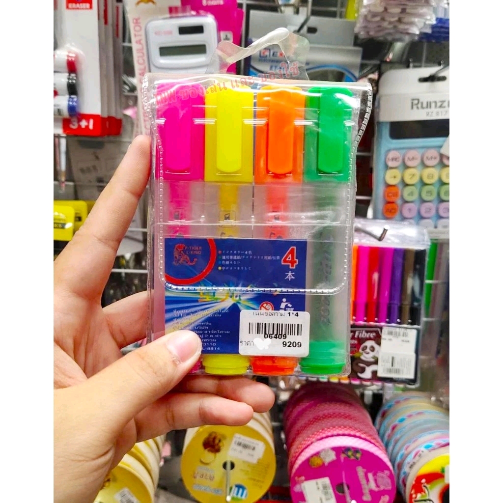 ปากกาเน้นข้อความ ปากกาไอไลท์ แพ็ค 4 ชิ้น มี 4 สี
