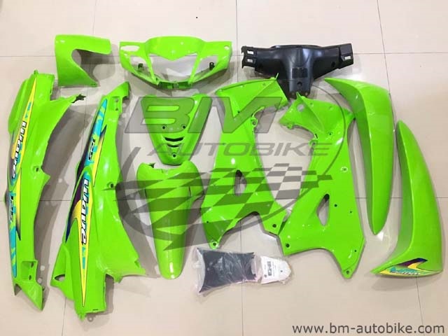 ชุดสี WAVE 125R สีเขียว134กุญแจกลม + หน้ากากหลัง + อกไก่ 4,500 กรัม