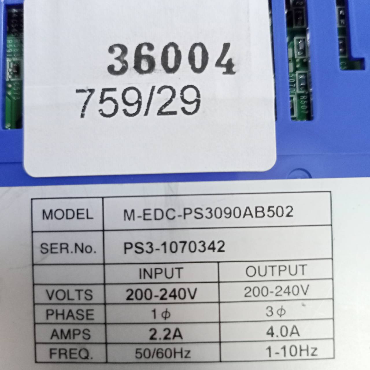 SERVO DRIVE " NSK " MODEL : M-EDC-PS3090AB502