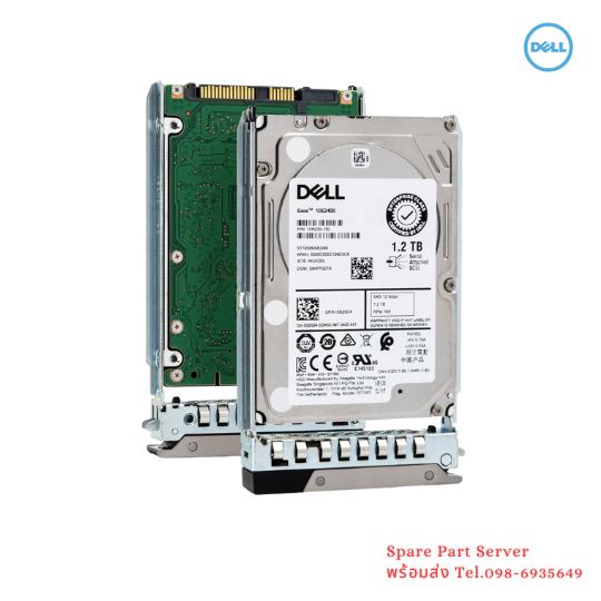 Harddisk Server Dell 1.2TB แท้ รับประกันศูนย์ Dell 1 ปี SAS 12Gbps 2.5" to 3.5 " สำหรับ Dell PowerEdge T330 T430 T630
