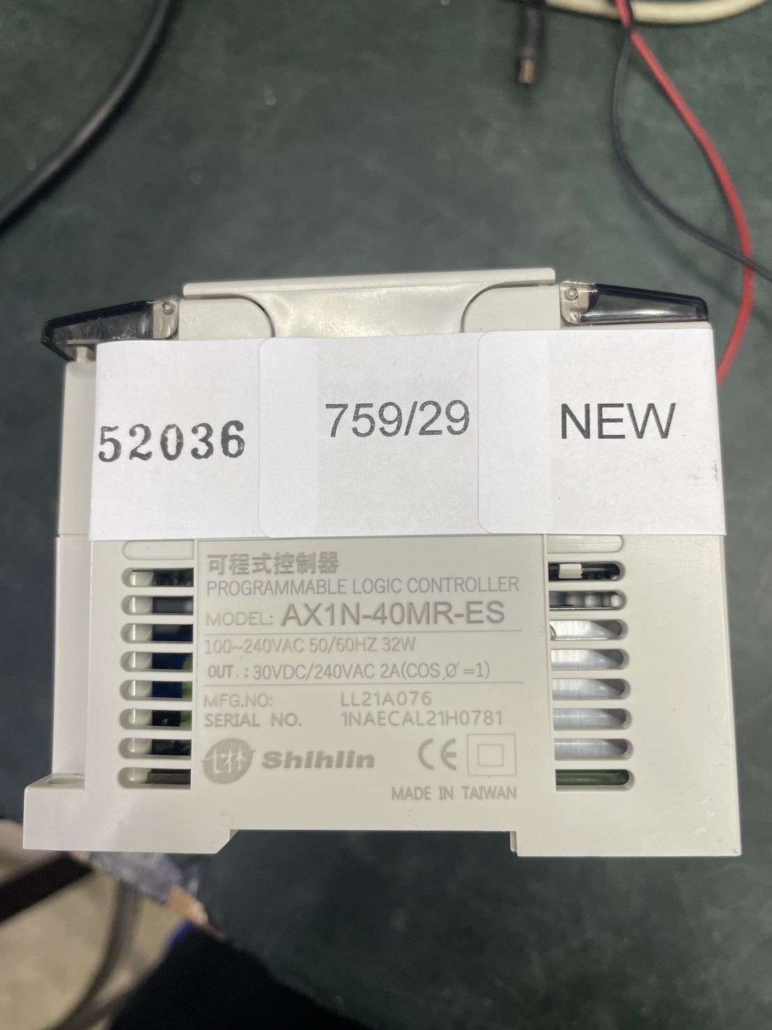 PLC " SHIHLIN " MODEL : AX1N-40MR-ES