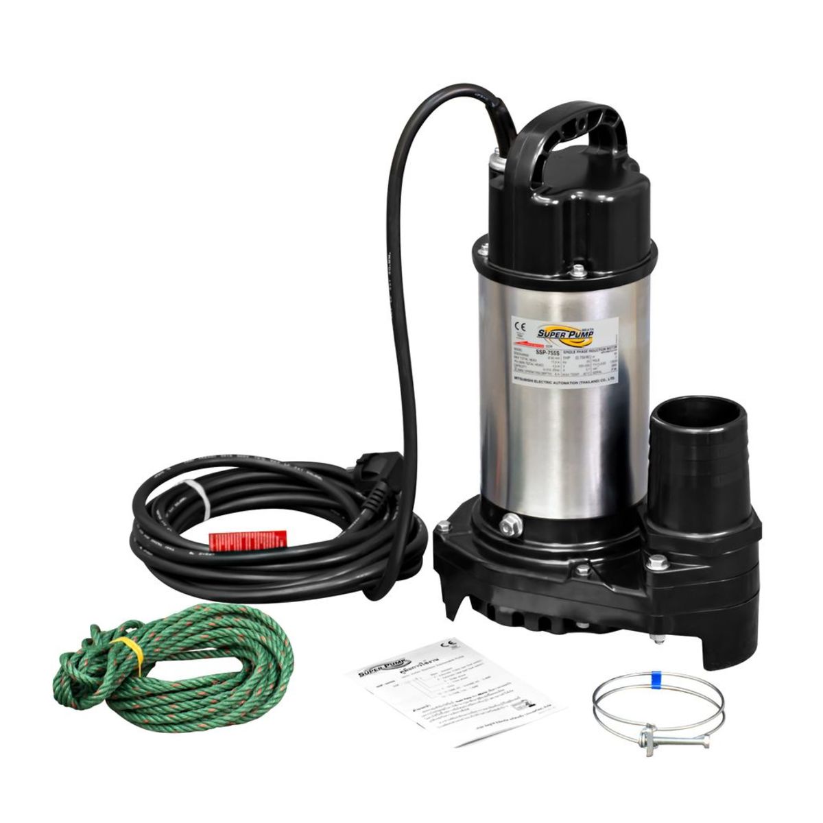 ปั๊มแช่สแตนเลส 3"(1 HP) 2สาย