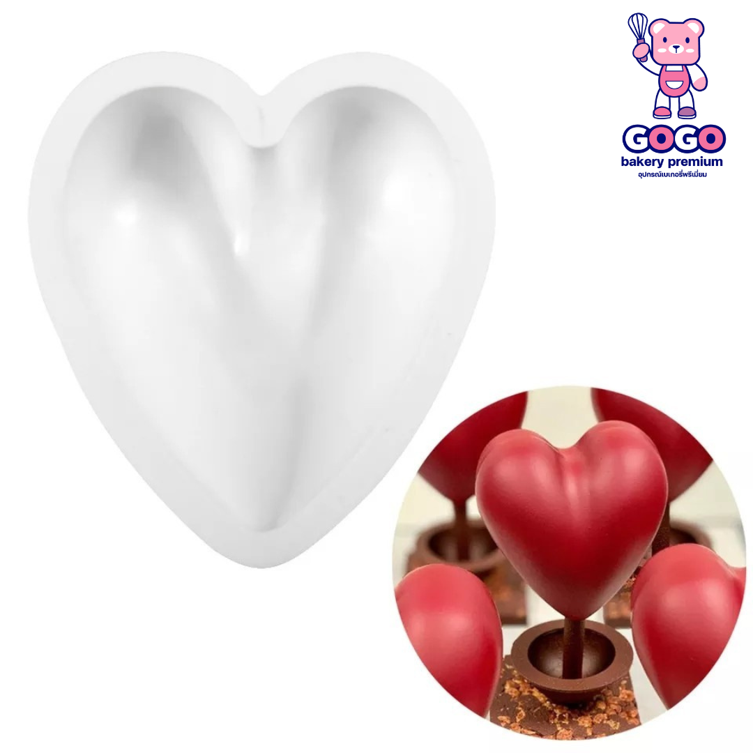 พิมพ์หัวใจ 1ปอนด์ พิมพ์ซิลิโคน พิมพ์วุ้น พิมสบู่ แม่พิมพ์วุ้น