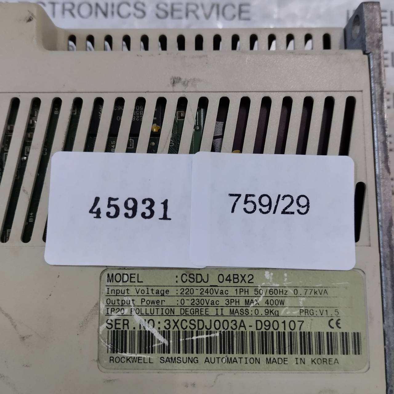 SERVO DRIVE " SAMSUNG " MODEL : CSDJ-04BX2