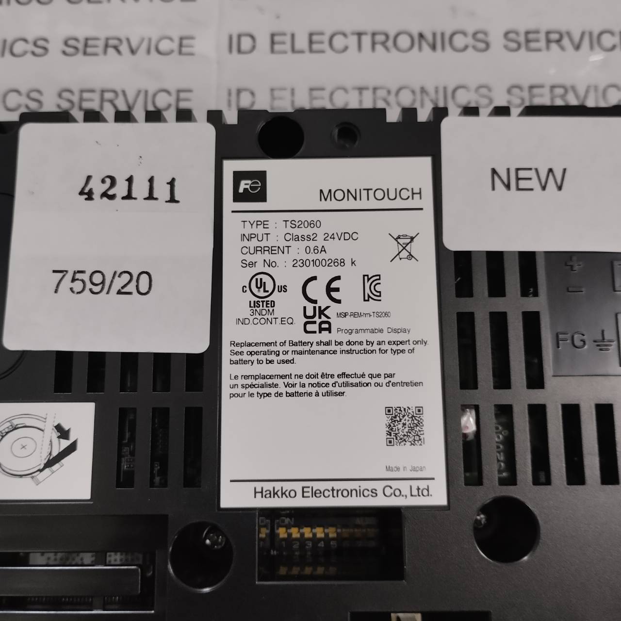 HMI " HAKKO " MODEL : TS2060