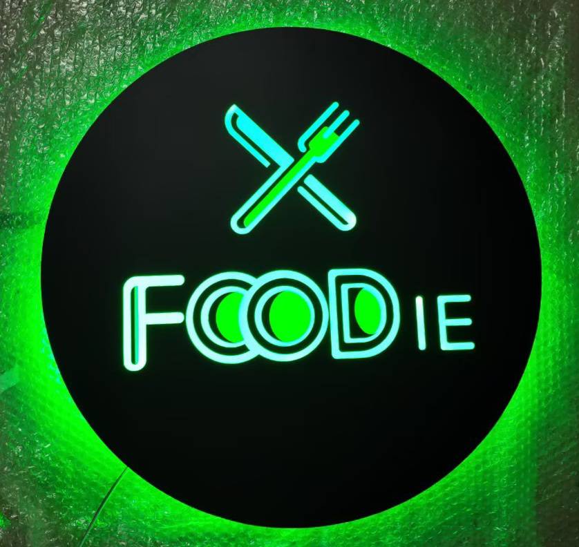 #ป้ายอักษรไฟออกหลัง #โลโก้ซิงค์ทำสีไฟออกหลัง