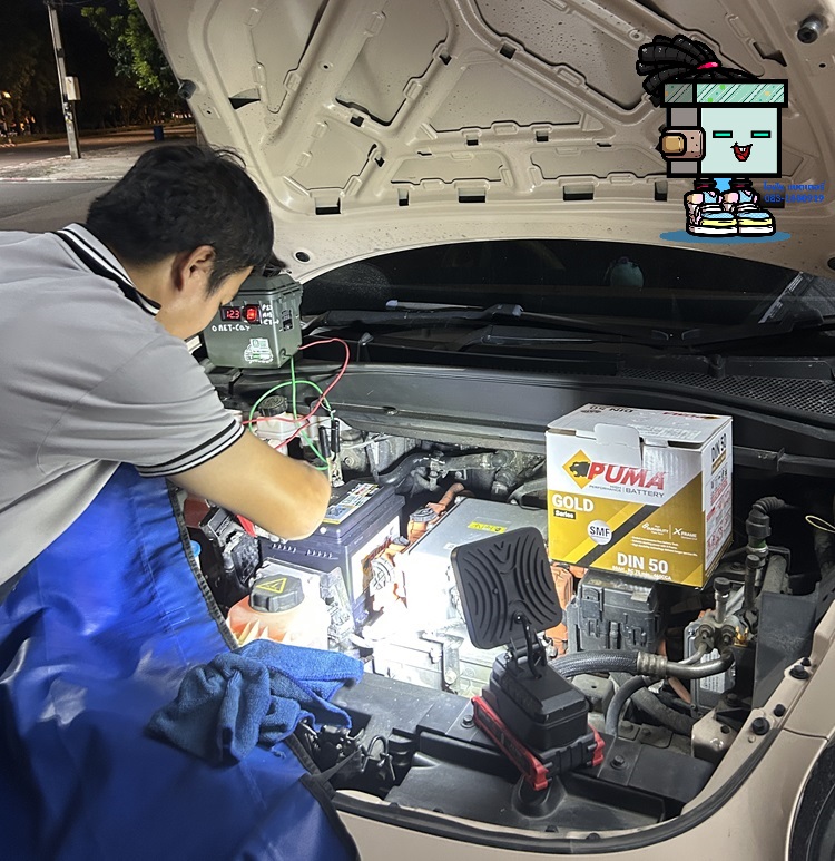 เปลี่ยนแบตลูกเล็ก ORA Good Cat ติดตั้งถึงที่ แหลมฉบัง ศรีราชา iFinBattery