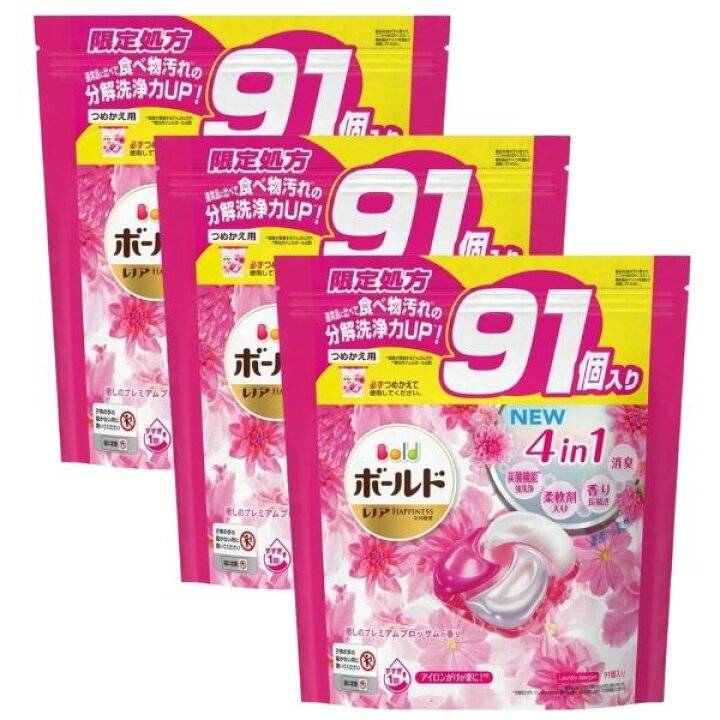 เจลบอลซักผ้า Gelball bold 4D กลิ่น Premium Blossom (Made in Japan)