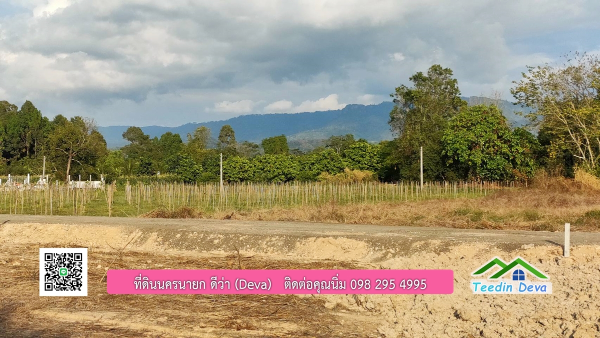 ที่ดินวิวภูเขา แปลงสวย เนื้อที่ 1 ไร่ 3 งาน ด้านหน้าวิวภูเขา ด้านหลังเป็นสวนผลไม้ ต.เขาเพิ่ม อ.บ้านนา จ.นครนายก