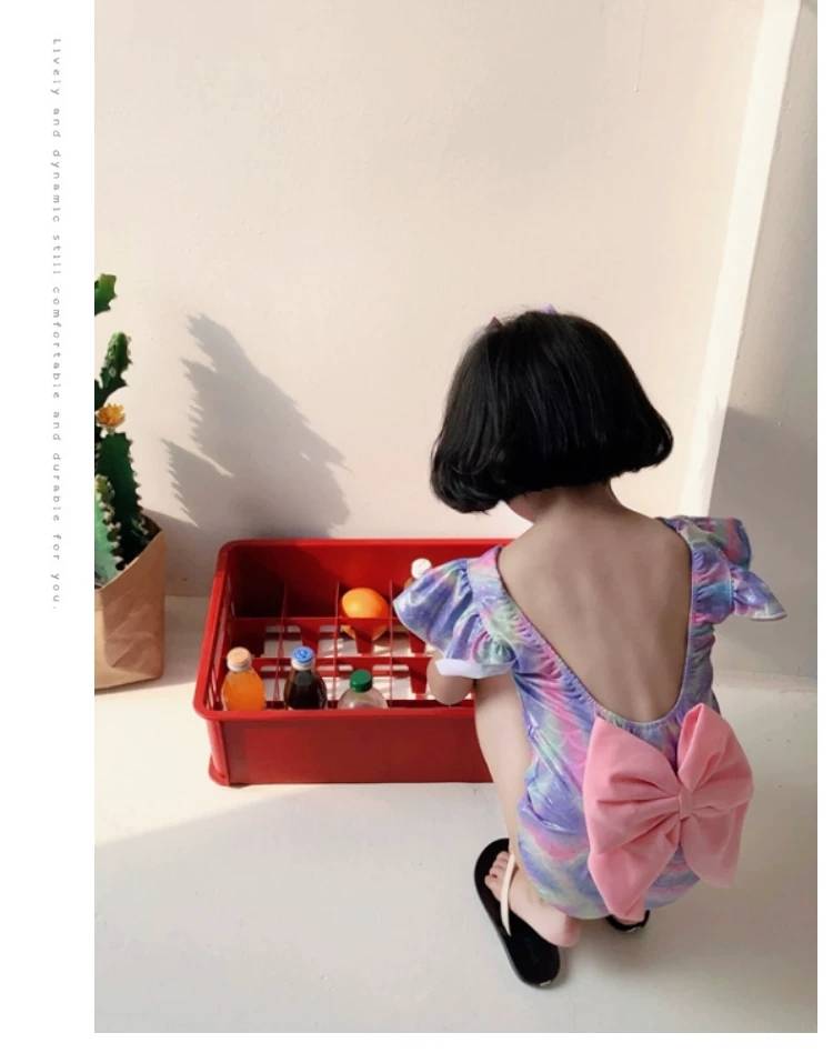 ชุดว่ายน้ำเด็กหญิง เมอร์เมด สีสันสดใส ชุดว่ายน้ำพร้อมหมวก และที่คาดผม สุดคุ้ม
