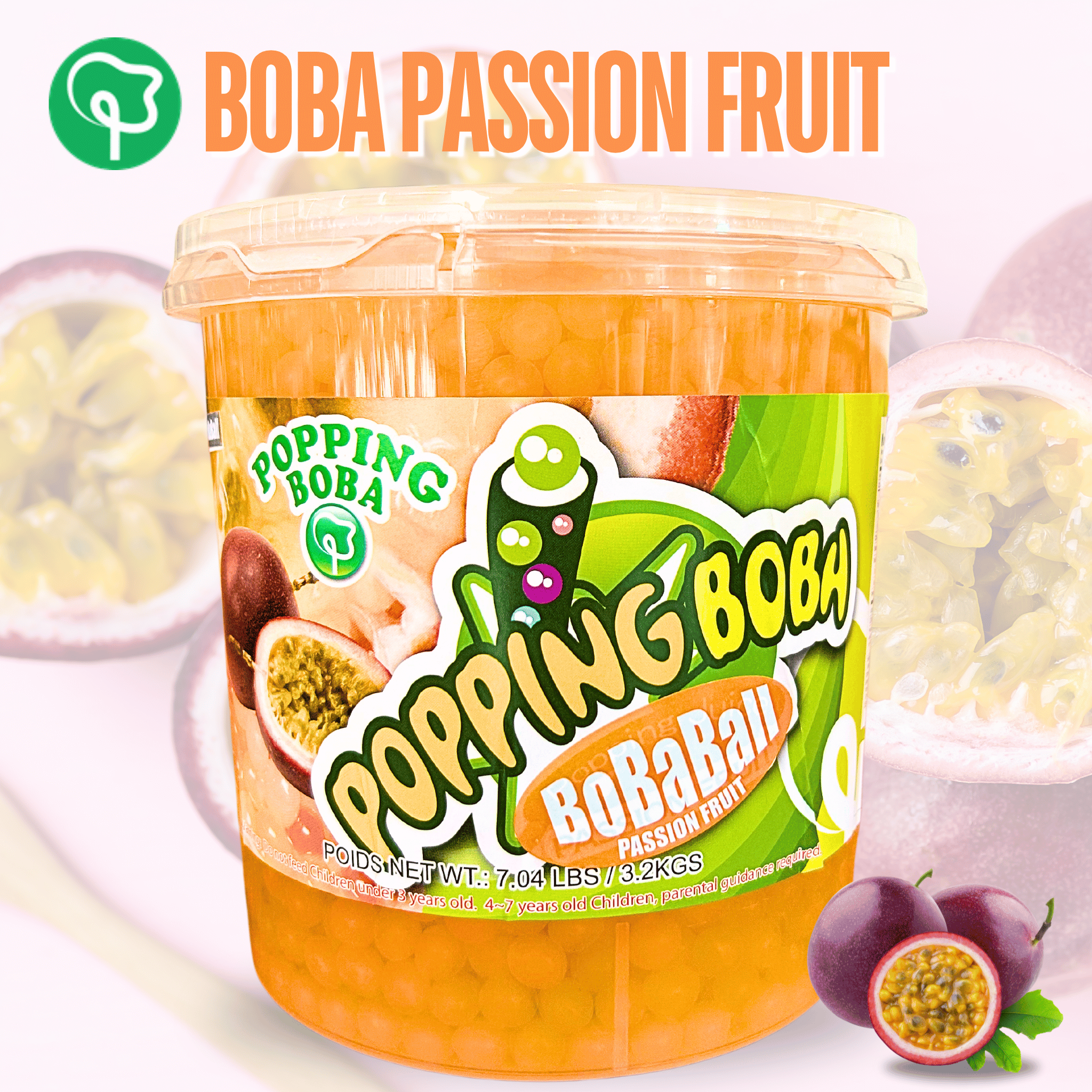 มุกป๊อป สาลี่หอม Popping boba Passion Fruit Possmei 3.2 kg