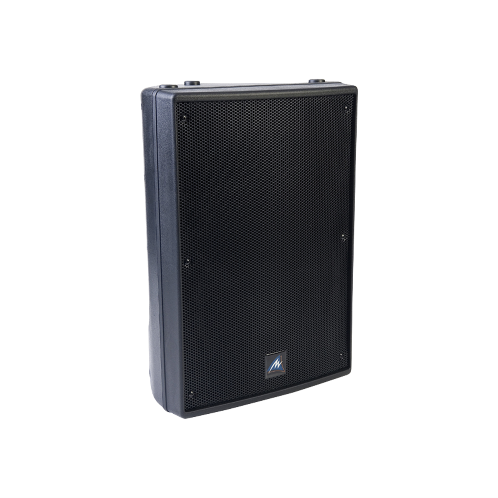 AUSTRALIAN MONITOR XRS12P Self Powered 12 & 1 bi amp system with individual mic & line inputs. 300W LF, 100W HF. Black