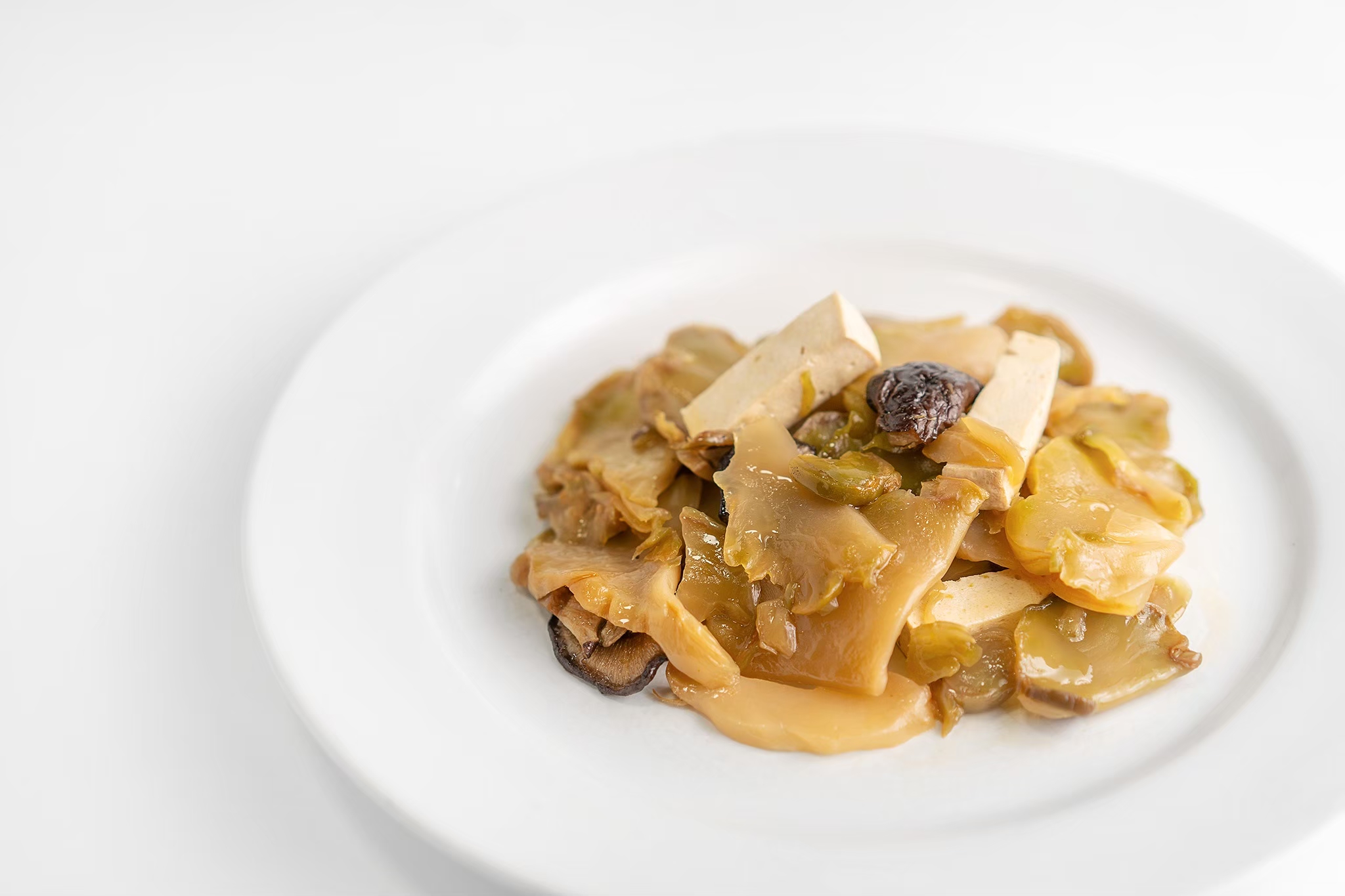 ผัดผักเสฉวน (ซี้ชวงไฉ่) (Stir fried Sichuan vegetable with mushrooms)