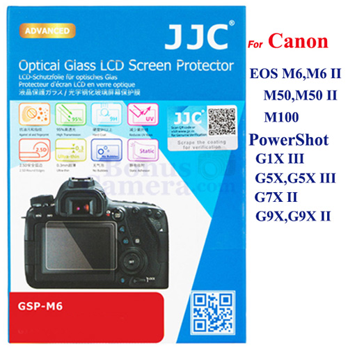 GSP-M6 กันรอย Canon EOS M6,M6 II,M50,M50 II,M100,G1XIII,G5X,G5XII,G7X II,G9X II LCD Screen Protector