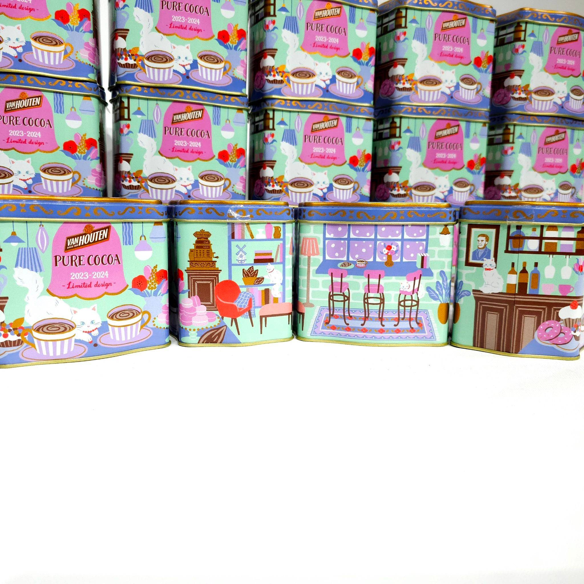 ผงโกโก้แท้ Van Houten Pure Cocoa กระป๋อง Limited (180g) ดีไซน์ใหม่ของฤดูกาลนี้ ปี 2023-2024