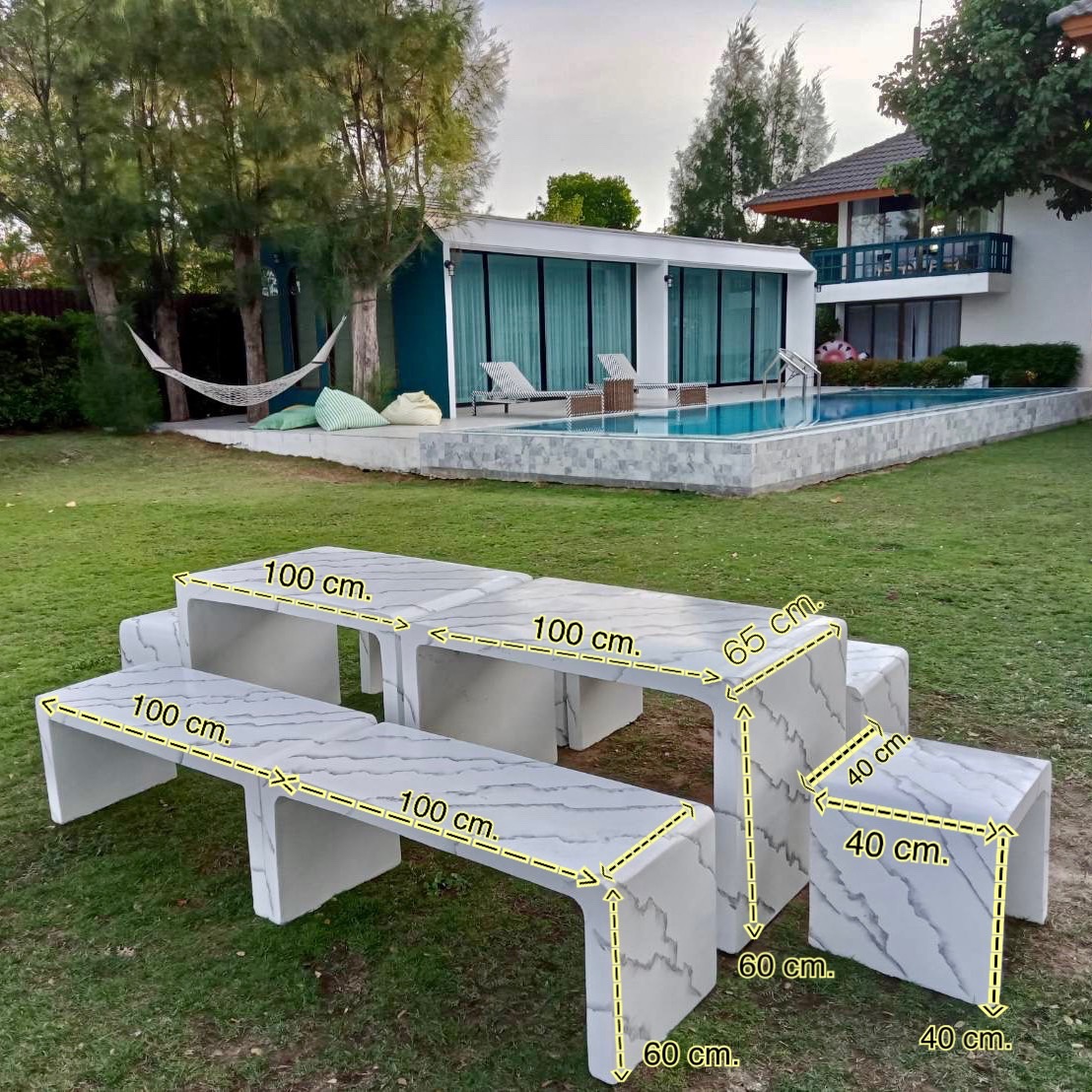 ชุดโต๊ะสนาม โต๊ะสนาม โต๊ะสนามกลางแจ้ง ชุดโต๊ะสนามกลางแจ้ง โต๊ะสนามใกล้ฉัน ขนาด 2 เมตร สวยแข็งแรงทนทาน