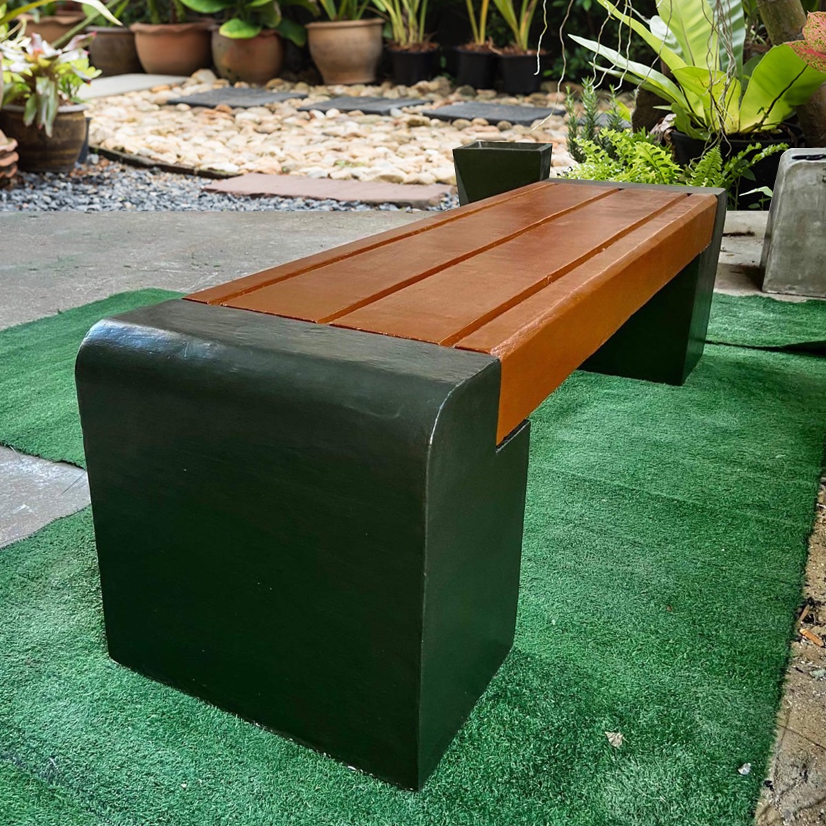 ม้านั่งสนาม เก้าอี้สนาม เก้าอี้คอนกรีต เก้าอี้ปูนเปลือย รุ่น Montridesign 03