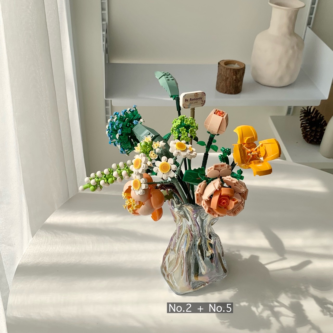 [พร้อมส่ง] Jnihouse : เลโก้ดอกไม้ ตัวต่อของเล่น ตัวต่อดอกไม้ Brick Flower Set