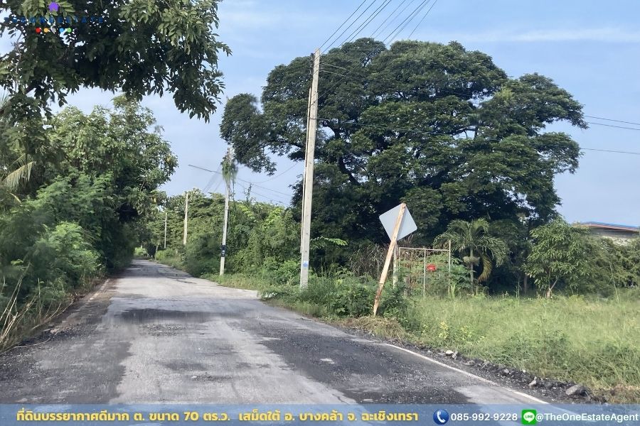 📣 ที่ดินบางคล้าสวย 70 ตร.ว. ใกล้ถนนใหญ่ บรรยากาศดี พร้อมใช้ทันที ต.เสม็ดใต้ อ.บางคล้า จ.ฉะเชิงเทรา The Best ! | โทร. 085-992-9228